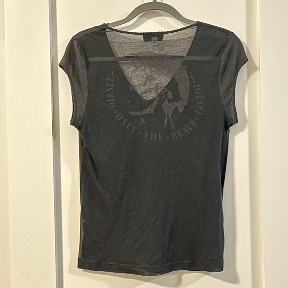 Only the Brave Burnout Pocket Tee by Diesel - Picture 2 of 4